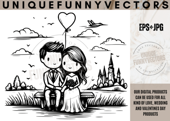 Charming Love and Wedding Illustrations for Every Occasion