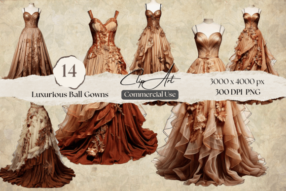 Enrich Your Wedding Stationery with Brown Vintage Clipart