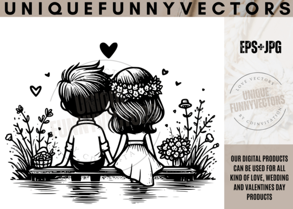 Love Wedding Stick Vectors Svg Eps 218: Charming Characters for Lasting Memories