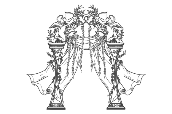 Wedding Arch Sketch: The Hand-Drawn Charm for Your Brand