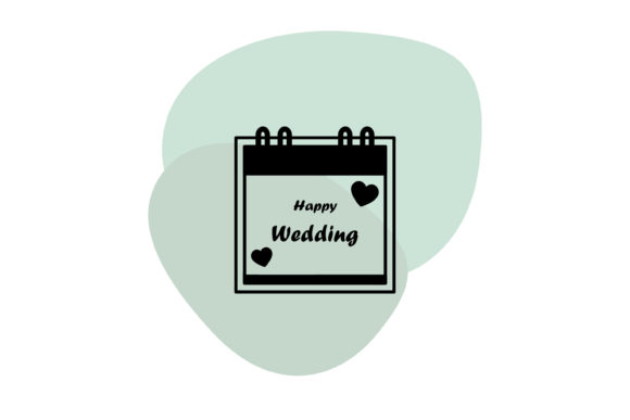 Wedding Black Shape Calendar: A Designer's Go-To Asset