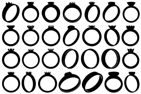 Wedding Ring Silhouette SVG Bundle for Timeless Design Projects